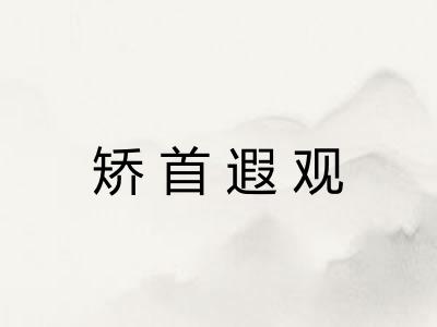 矫首遐观