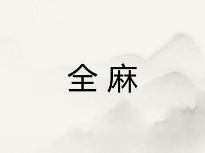 全麻