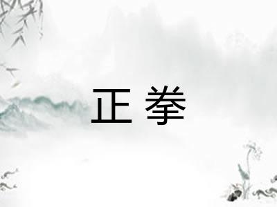 正拳