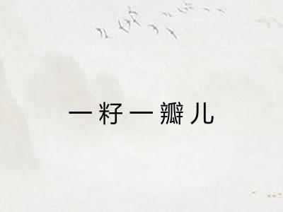 一籽一瓣儿
