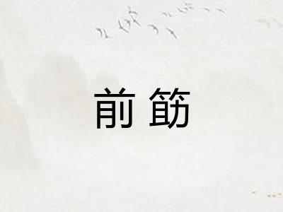 前筯