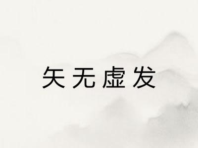 矢无虚发