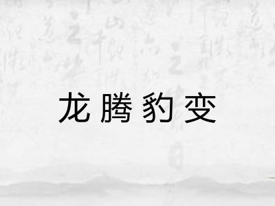 龙腾豹变