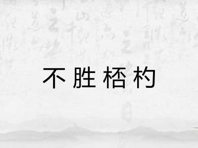 不胜桮杓