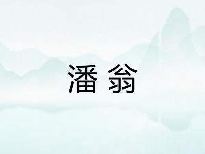 潘翁
