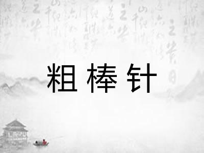 粗棒针