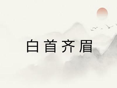 白首齐眉
