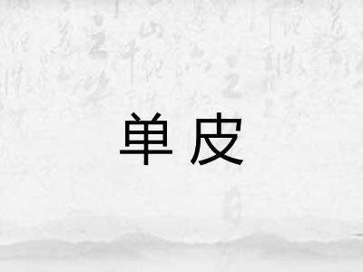 单皮