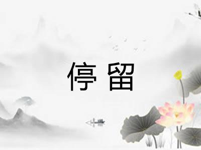 停留