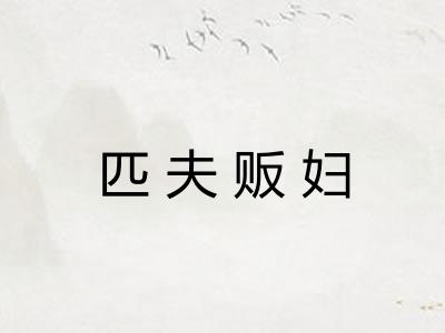 匹夫贩妇