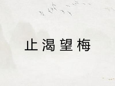 止渴望梅