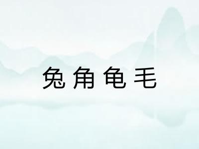 兔角龟毛