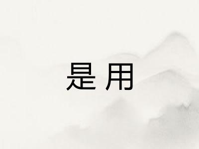 是用