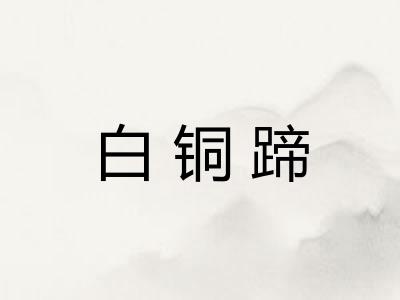白铜蹄