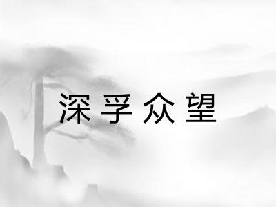 深孚众望