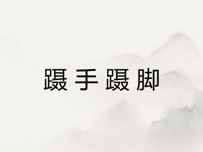 蹑手蹑脚