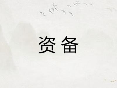 资备