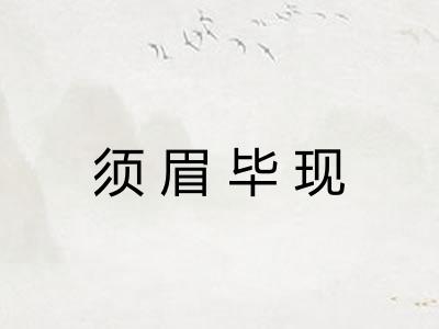 须眉毕现