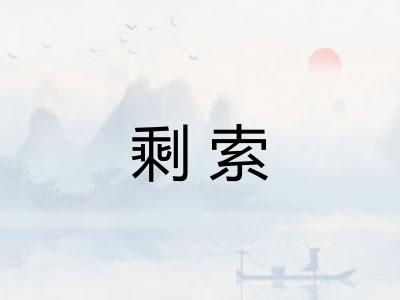 剩索