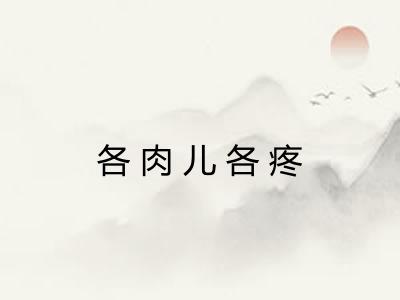 各肉儿各疼