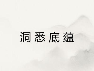 洞悉底蕴