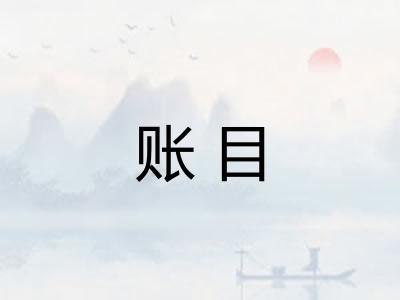 账目