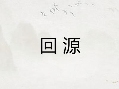 回源