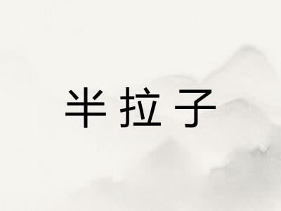 半拉子