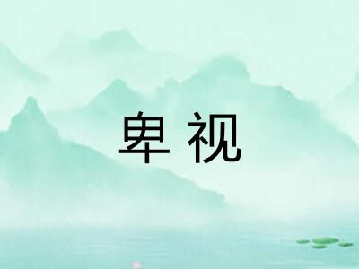 卑视