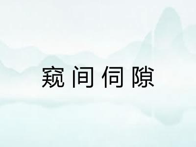 窥间伺隙