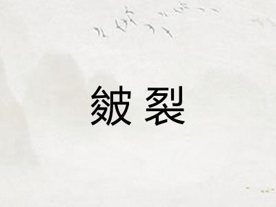 皴裂