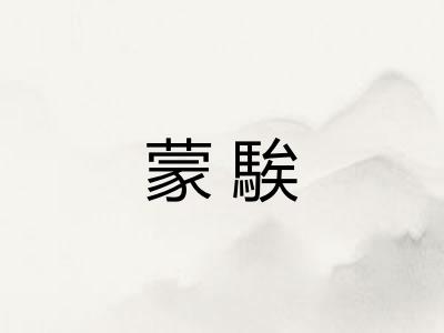蒙騃
