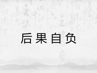 后果自负
