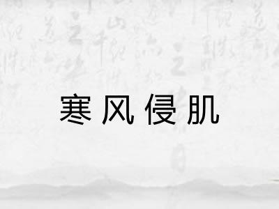寒风侵肌