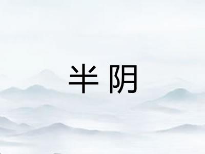 半阴