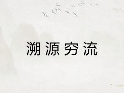 溯源穷流