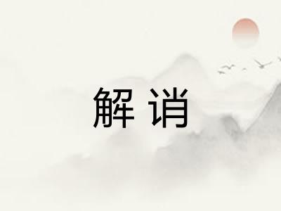 解诮